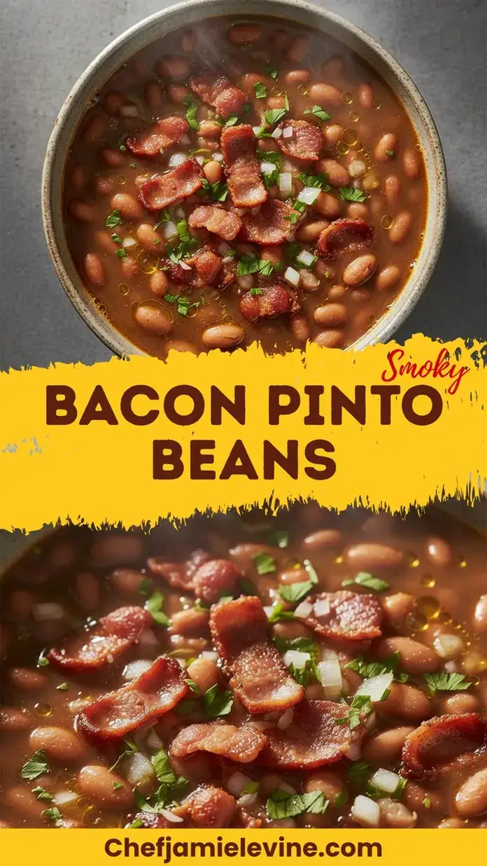 Smoky Bacon Pinto Bean Recipe Worth Waiting For Bacon Pinto Beans