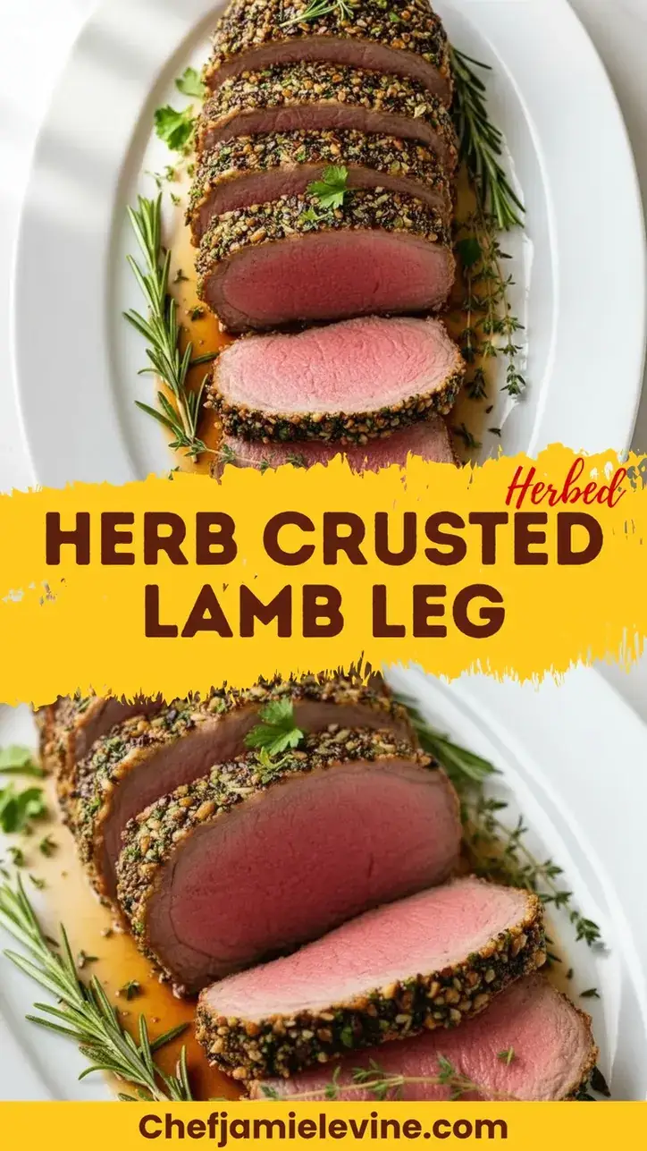 herb crusted lamb leg preparation
