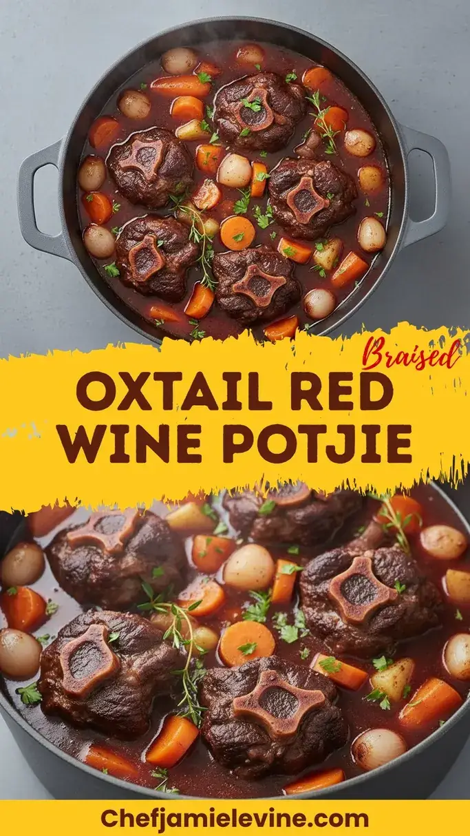 Rich Oxtail Red Wine Potjie Recipe Oxtail Red Wine Potjie