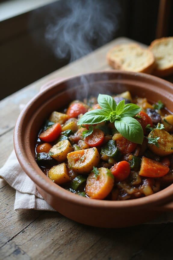 rustic vegetable medley simmering