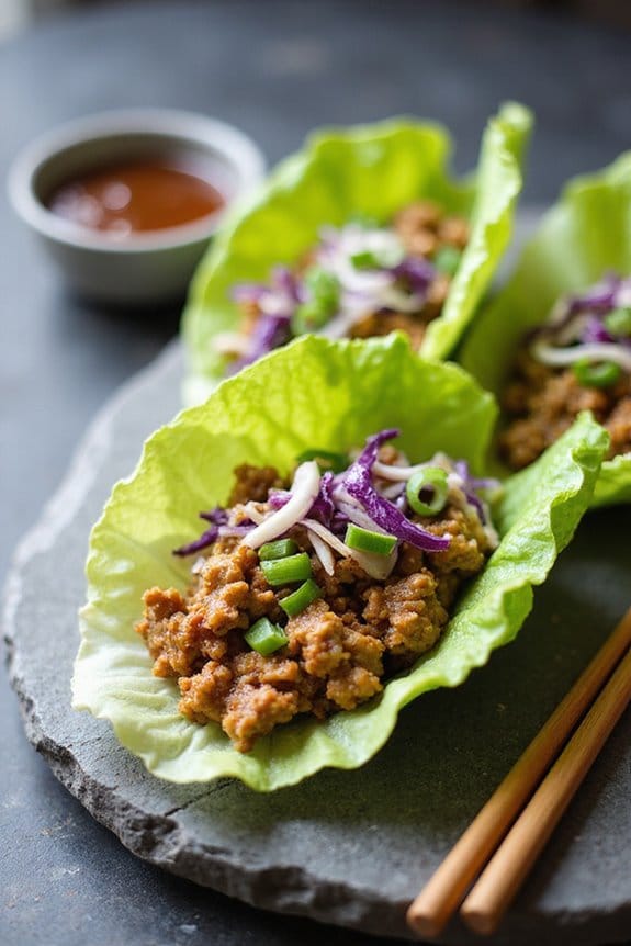 savory turkey lettuce wraps