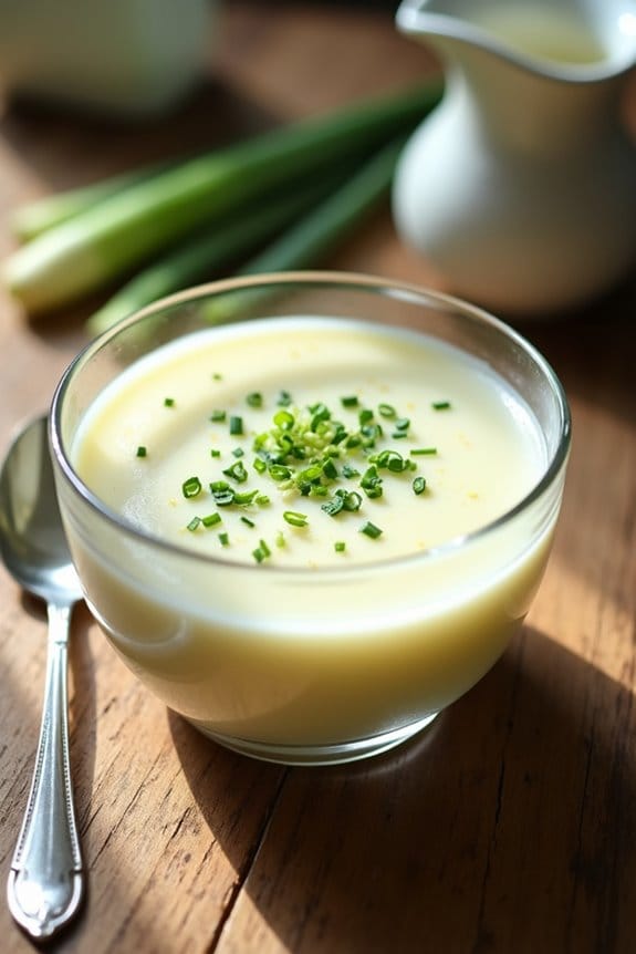silky french vichyssoise preparation