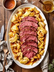 slow cooked corned beef cabbage