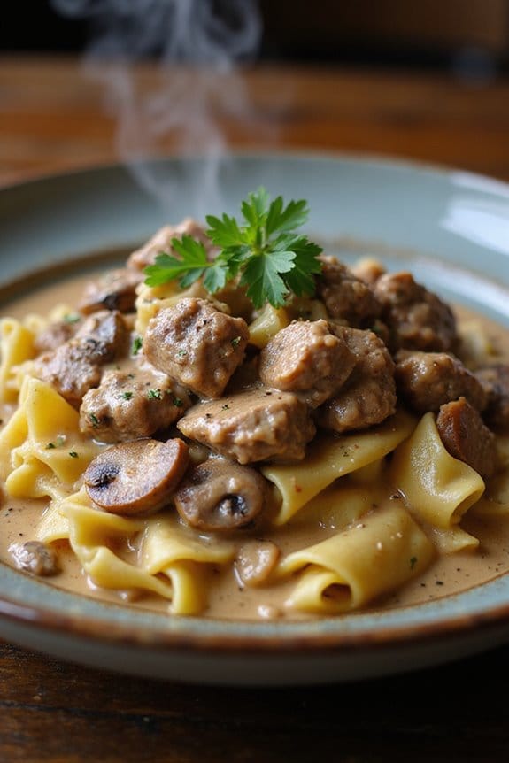 slow cooker beef stroganoff recipe