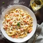 smoked salmon cream pasta