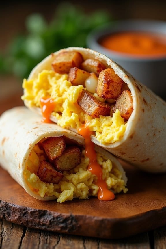 smoky chipotle breakfast burritos