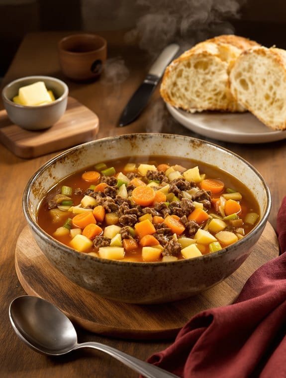 soul warming hamburger soup recipe