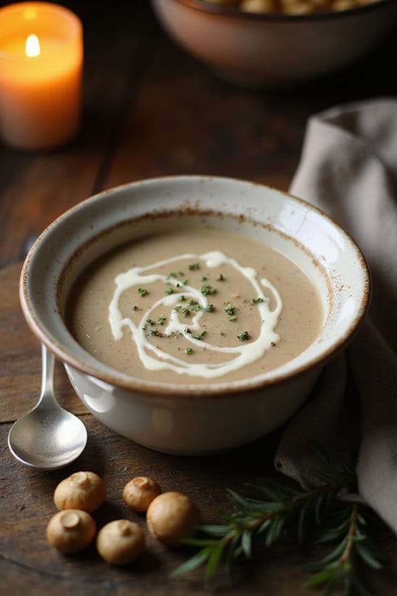 velvety blue cheese soup