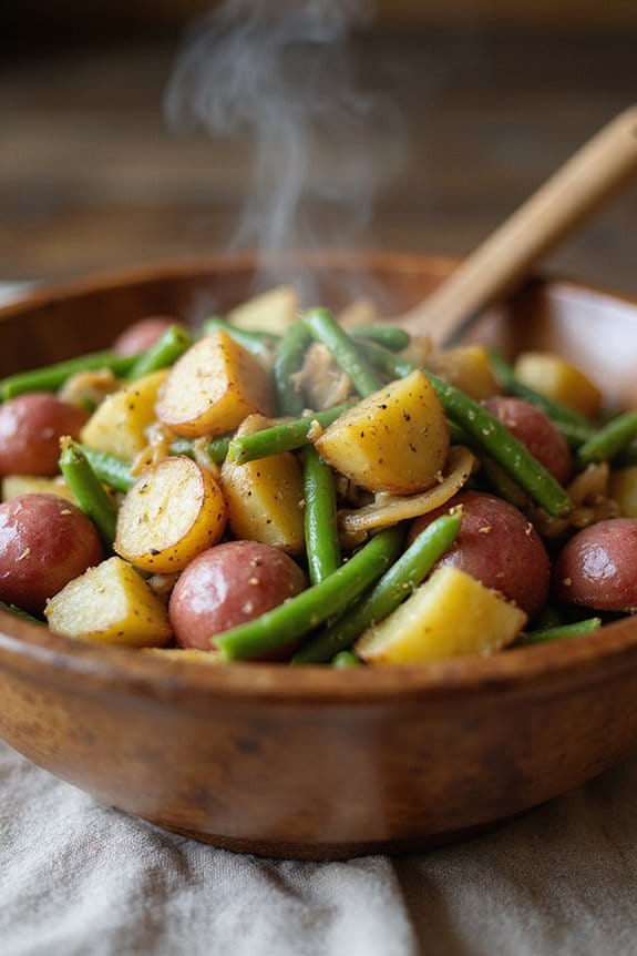 warm german style potato salad