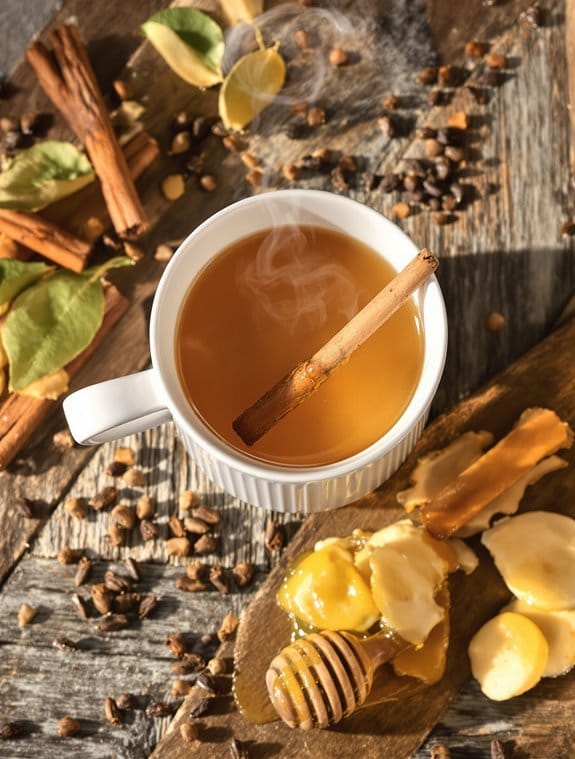 warm spiced honey tea