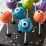 monster eyeball cake pops