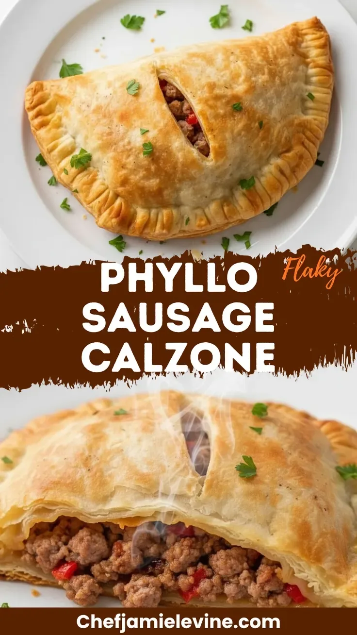Crispy Phyllo Calzone Recipe With Spicy Sausage Phyllo Sausage Calzone