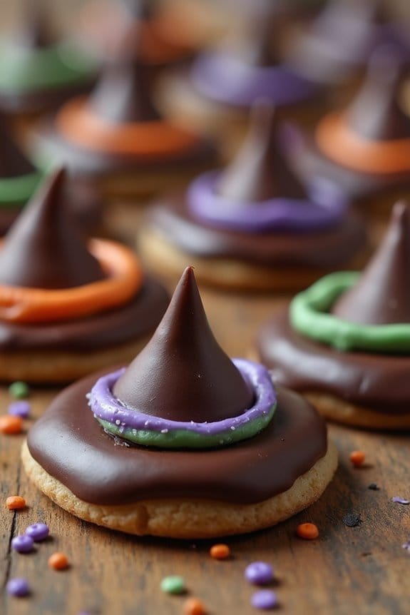 witch hat cookies assembly steps