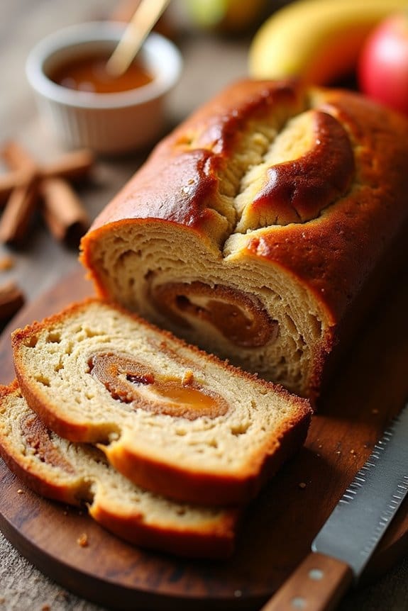 apple butter swirl banana bread