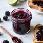 blackberry lime jam preparation