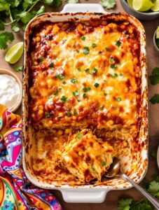casserole with chicken enchiladas