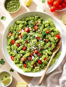 cilantro infused pasta salad