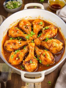 comforting honey garlic drumsticks