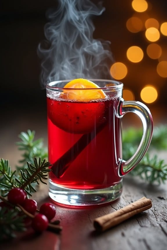 cozy holiday cranberry punch