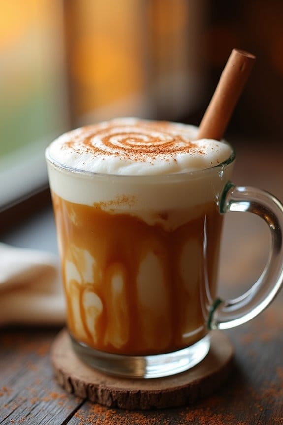 cozy maple chai latte