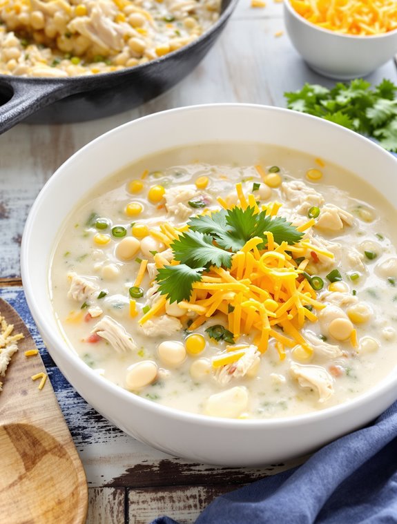 creamy chicken chili recipe