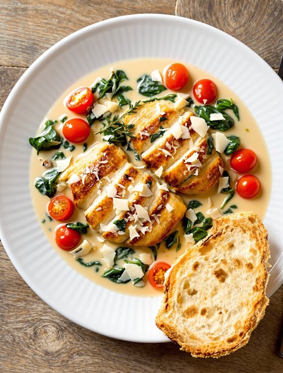 creamy garlic chicken delight