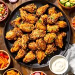 crispy wings with vegetables