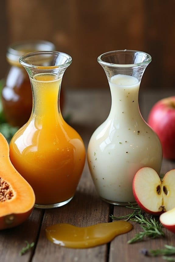 fall inspired creamy dressings