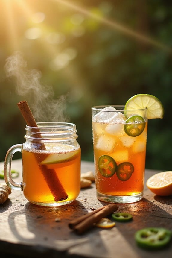 ginger mocktails warm or chilled