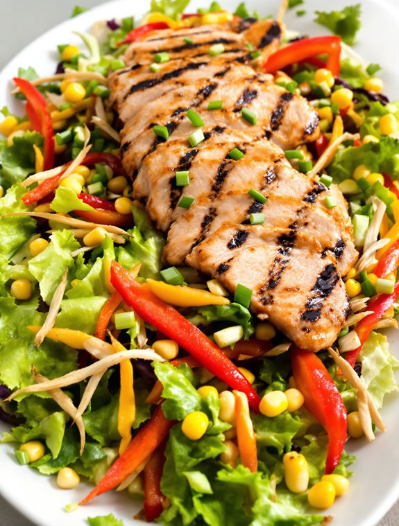 healthy grilled chicken salad