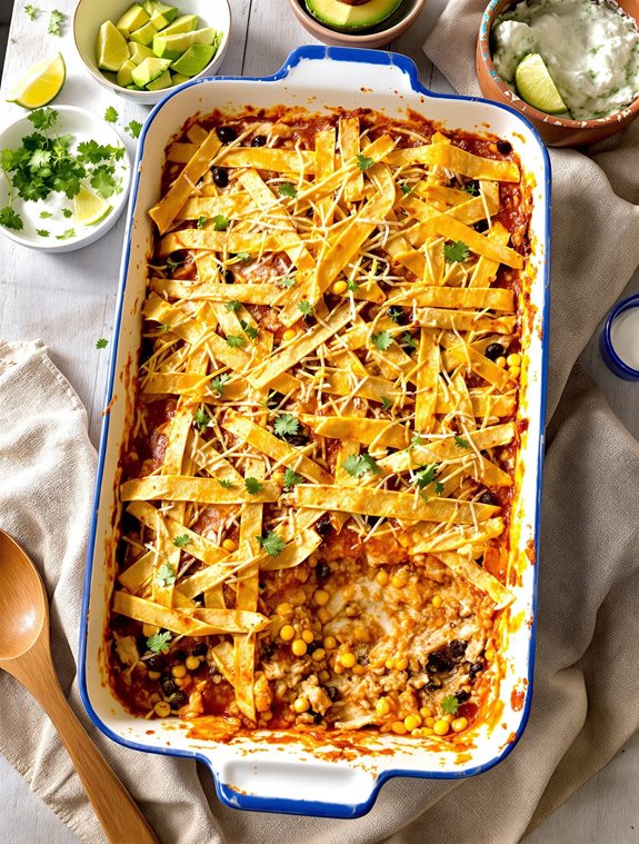 heartwarming chicken tortilla casserole