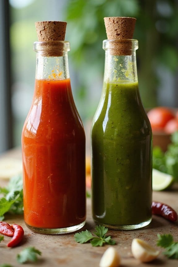 homemade vibrant hot sauce