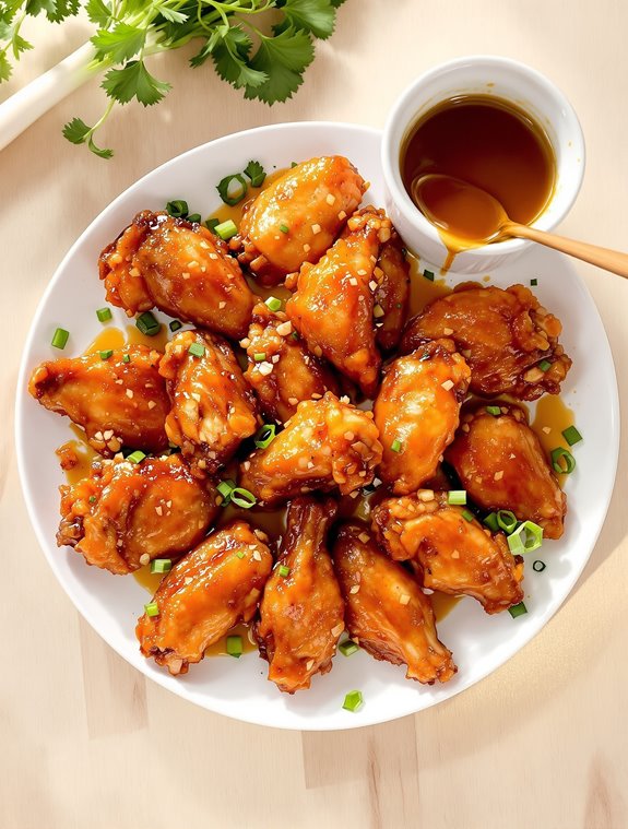 honey garlic wings recipe