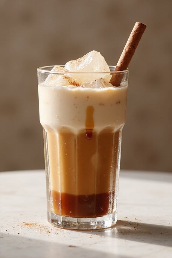 iced cinnamon honey latte