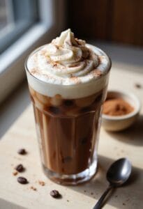 iced mocha with coconut