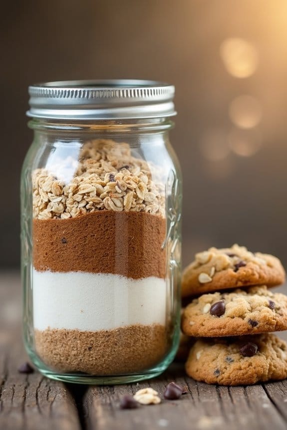 layered oatmeal cookie mix