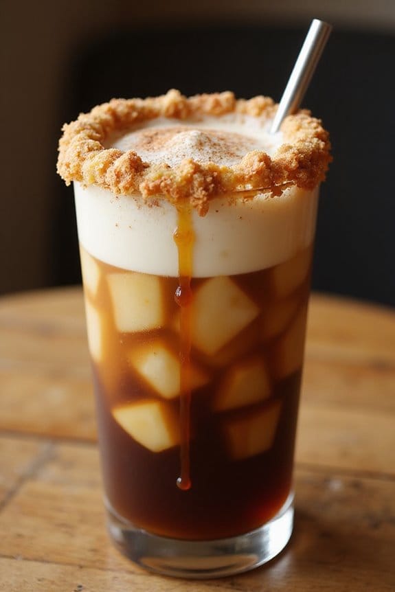 maple donut iced coffee creation