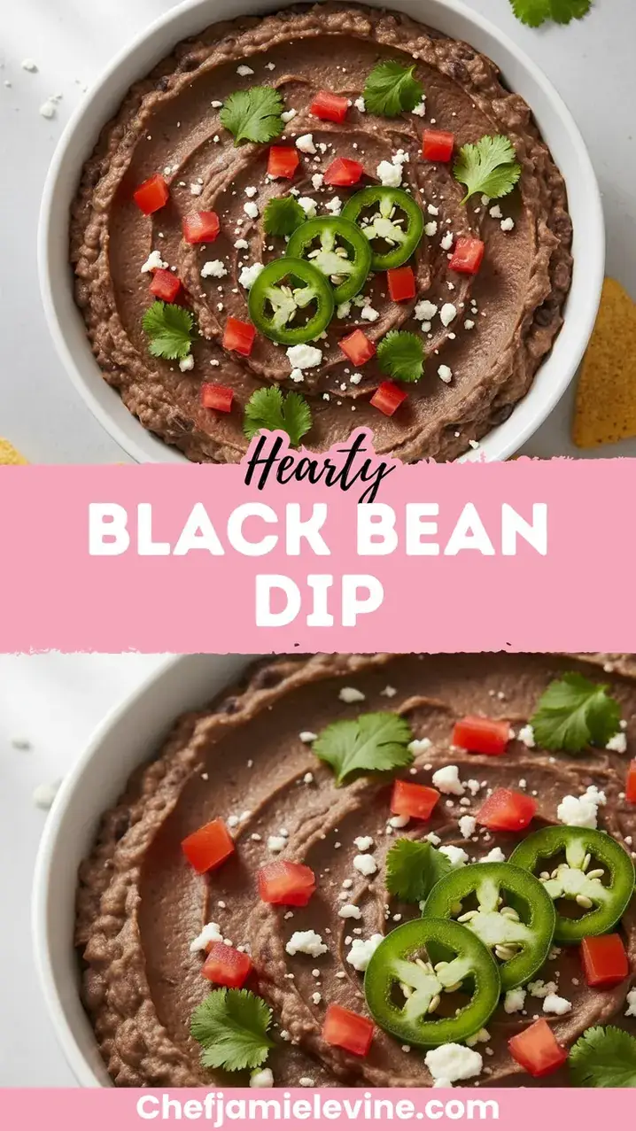 creamy layered black bean dip