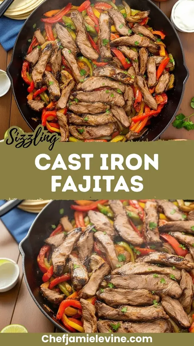 Sizzling Cast Iron Fajitas Recipe Cast Iron Fajitas