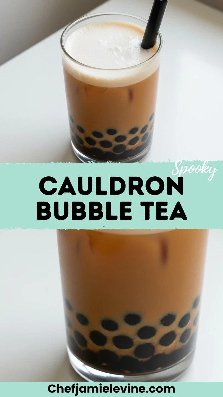 spooky purple bubble tea