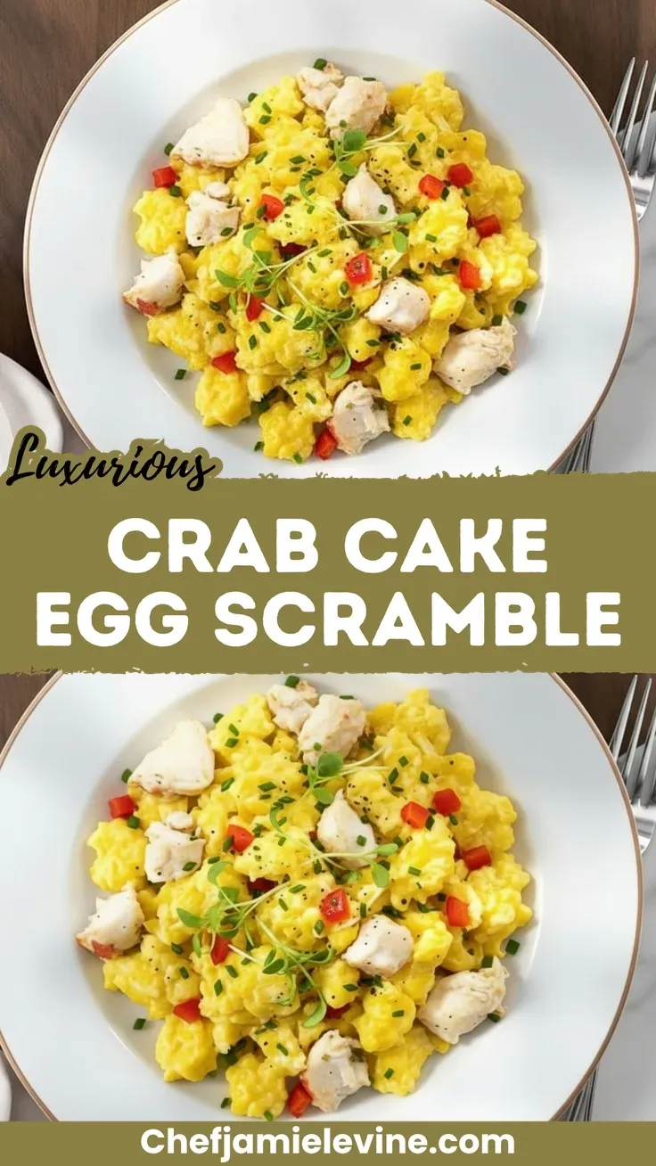 luxurious crab cake scramble