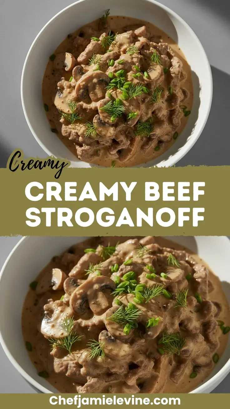 Creamy Beef Stroganoff Recipe With Fresh Herbs Creamy Beef Stroganoff
