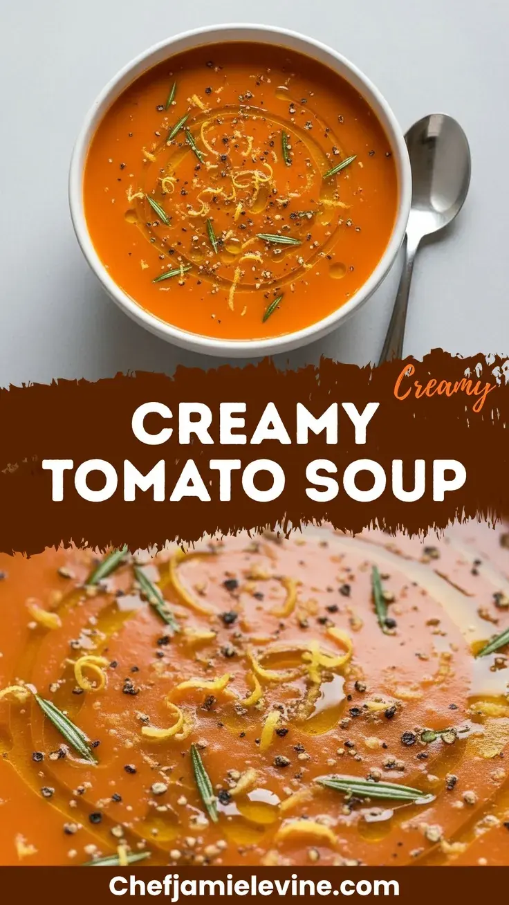 Creamy Tomato Soup Recipe: Lemon-Rosemary Comfort Creamy Tomato Soup