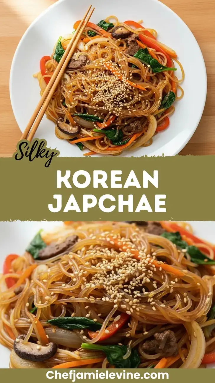 Authentic Korean Japchae Recipe: Silky Stir-Fried Noodles Korean Japchae