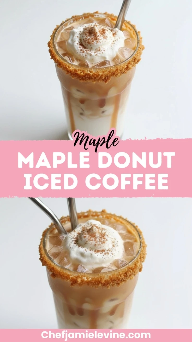 maple donut iced coffee creation