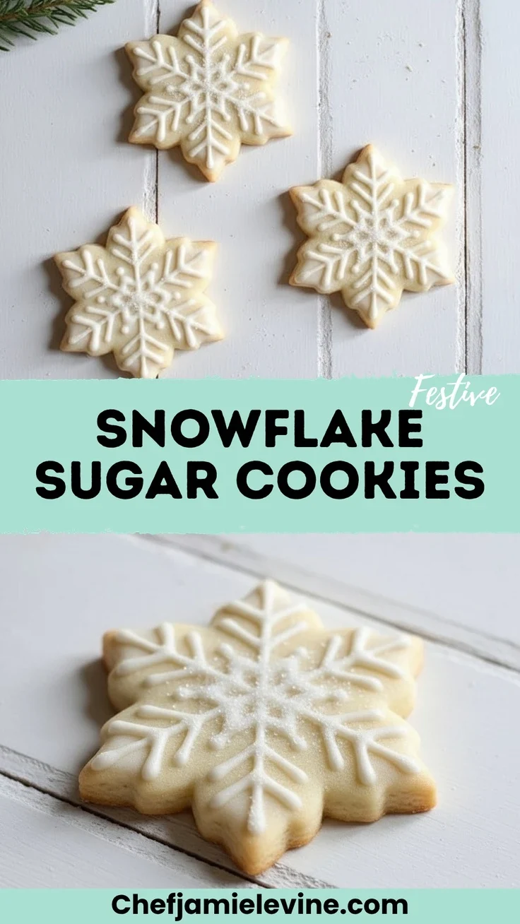 snowflake cookies with icing
