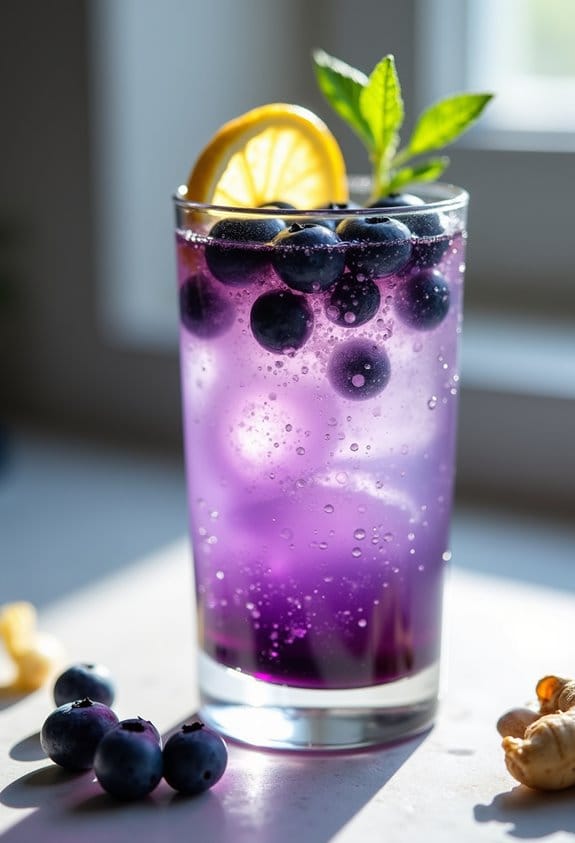 refreshing berry ginger drink