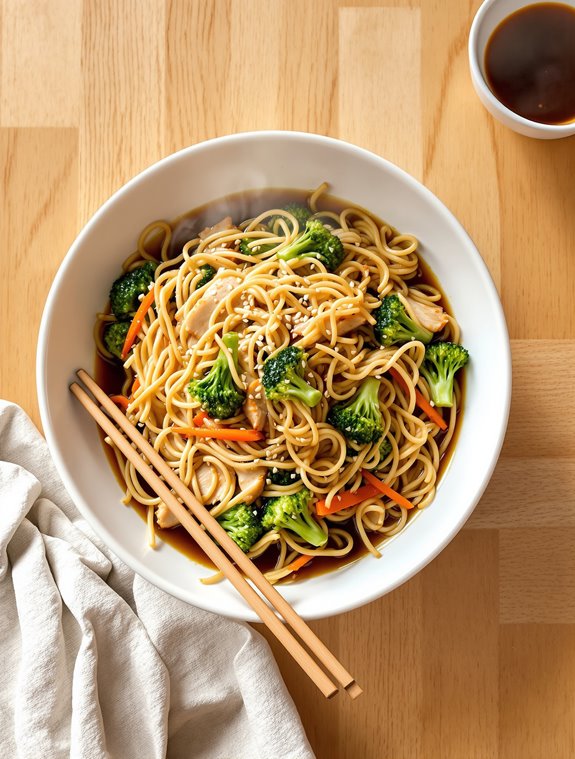 savory chicken teriyaki noodles