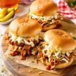 savory pulled chicken sandwiches