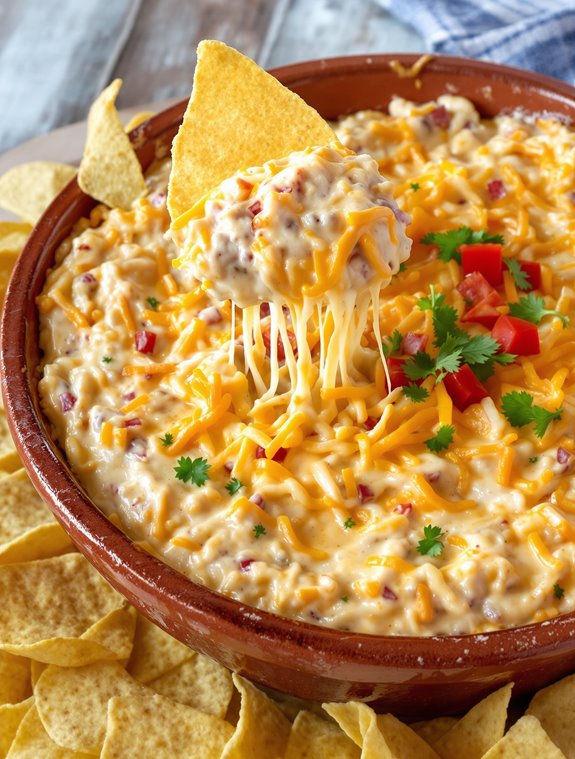 sour cream chicken enchilada dip
